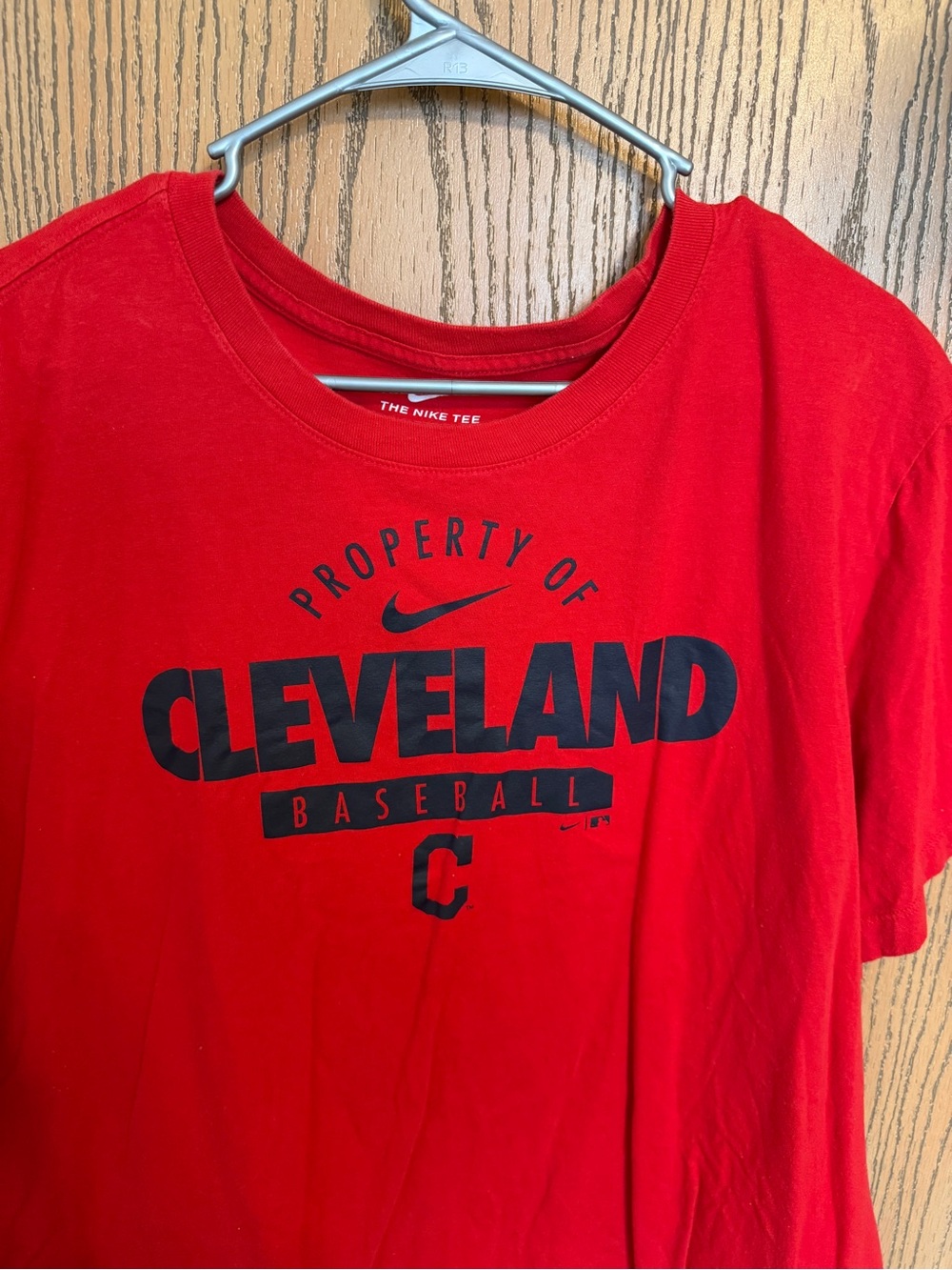 Nike Red Cleveland Baseball Graphic Tee for Kids
